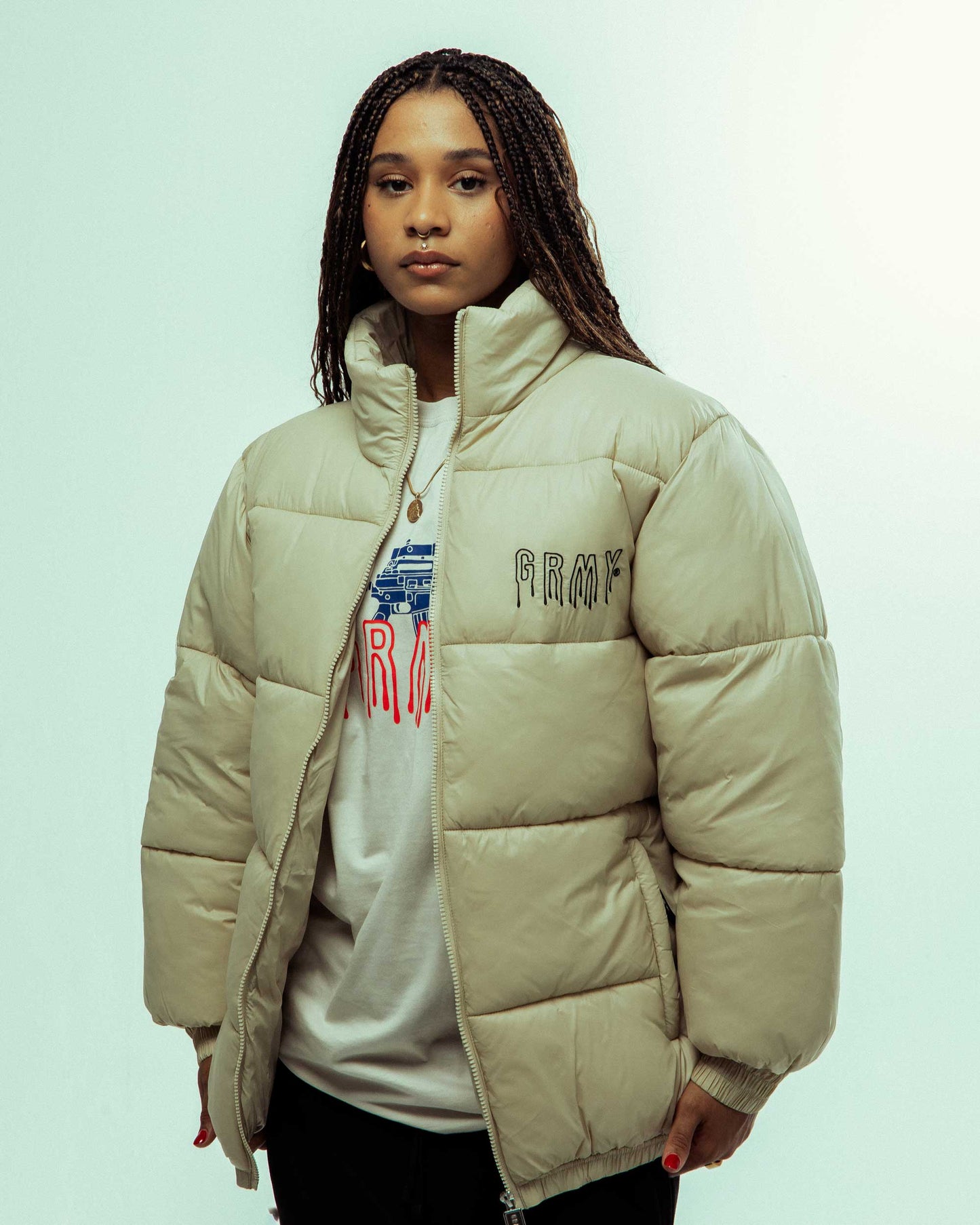 BACK AT YOU PUFFER JACKET CREAM
