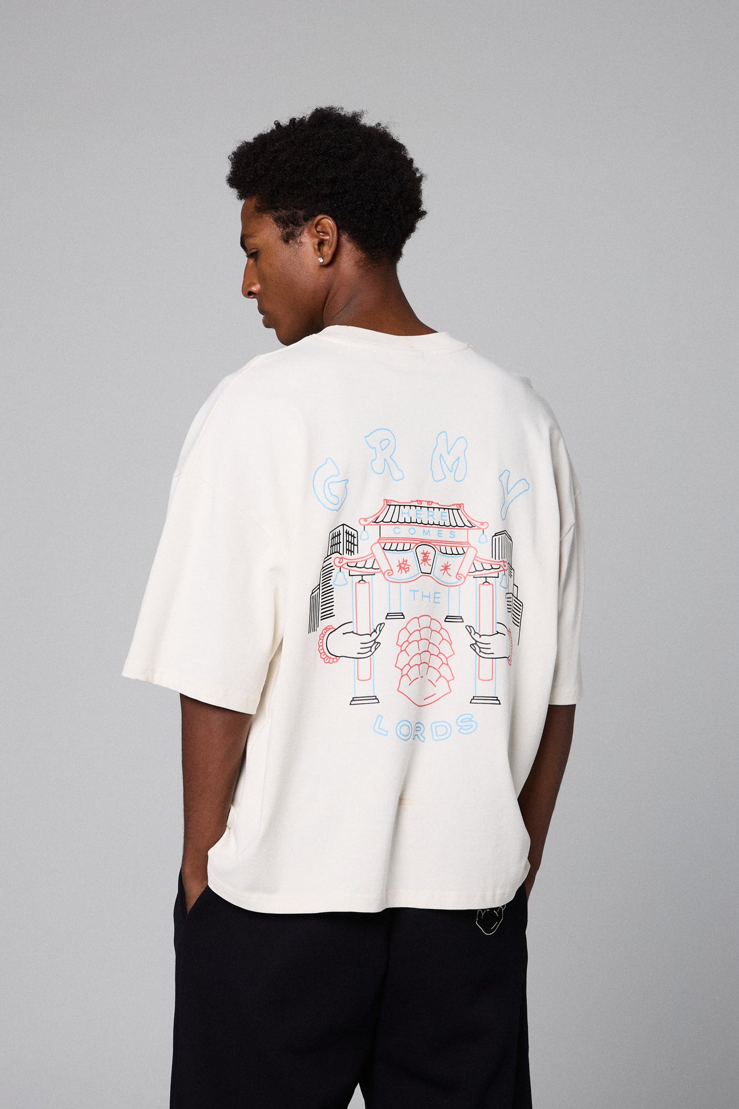 SAMPANS THE LORDS BOXY TEE OFF WHITE