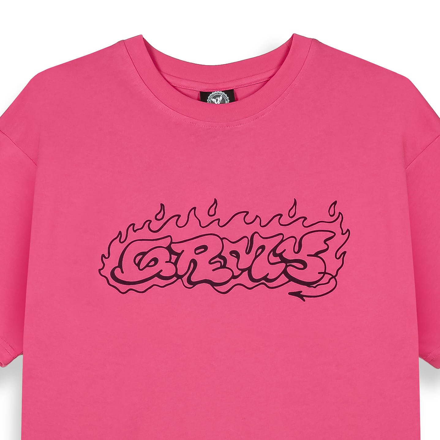 THE SHELTER THROW UP REGULAR TEE FUCSHIA