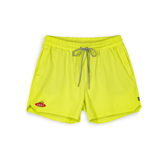 BURN IN FLAMES SWIMMING SHORT LIME