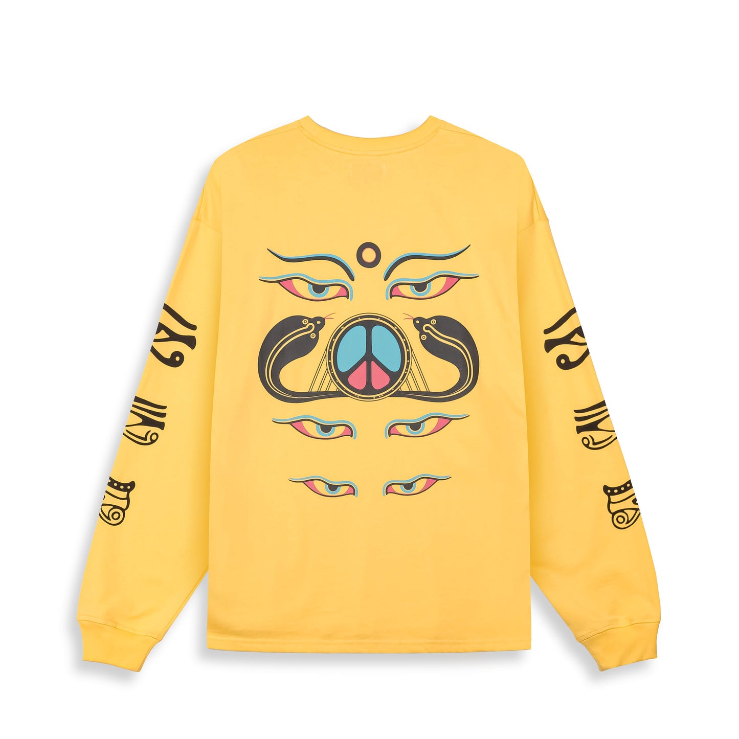 PEACE WITHIN LONG SLEEVE TEE YELLOW