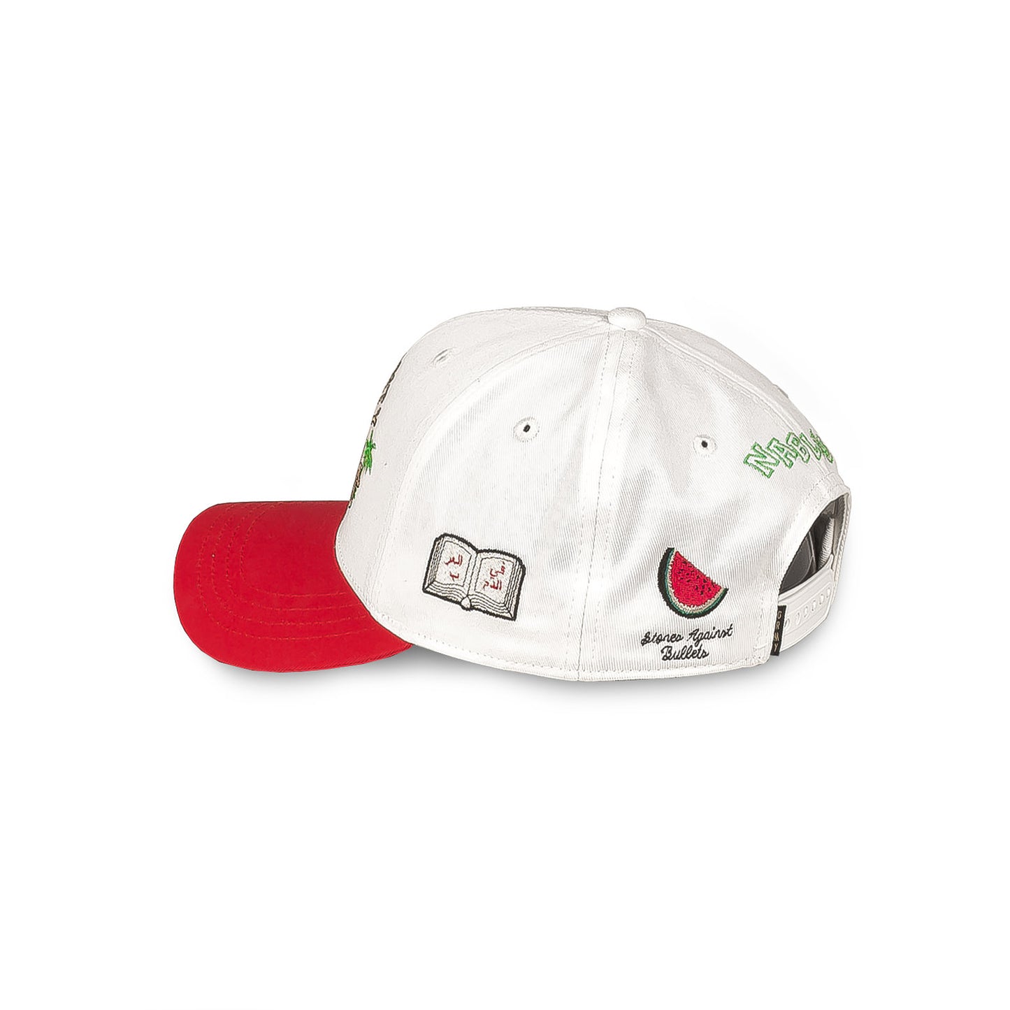 NABLUS BICOLOR CURVED VISOR SNAPBACK CAP WHITE