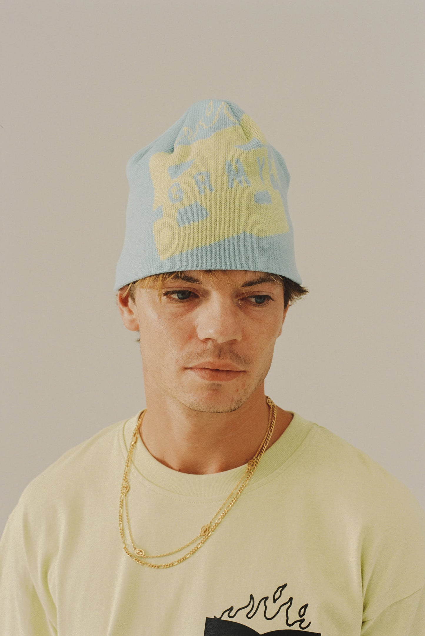 THE SWARM DC SHOES X GRIMEY 2000s BEANIE BLUE