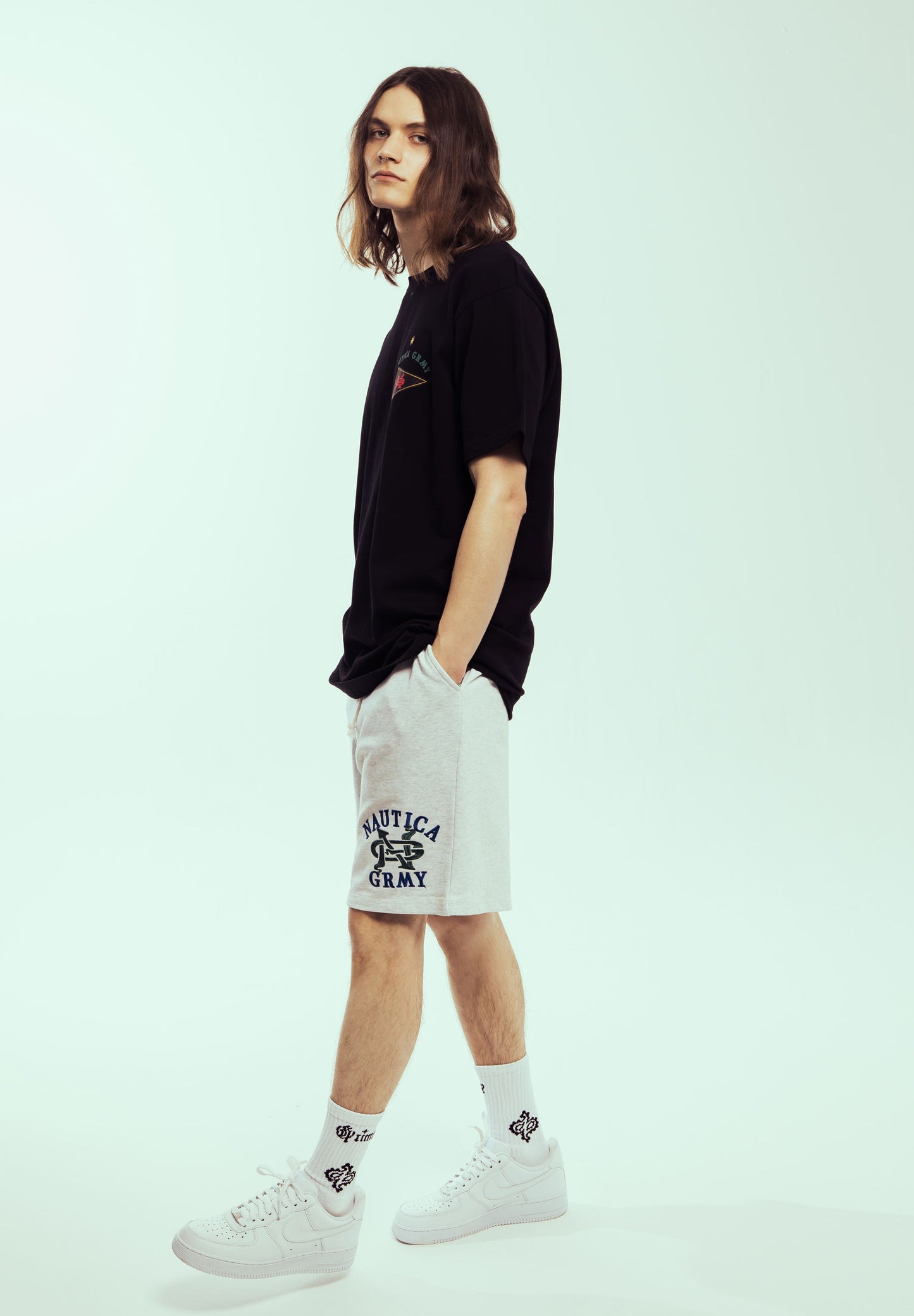 MIGHTY HARMONIST NAUTICA X GRMY SWEATSHORTS SPORT GREY