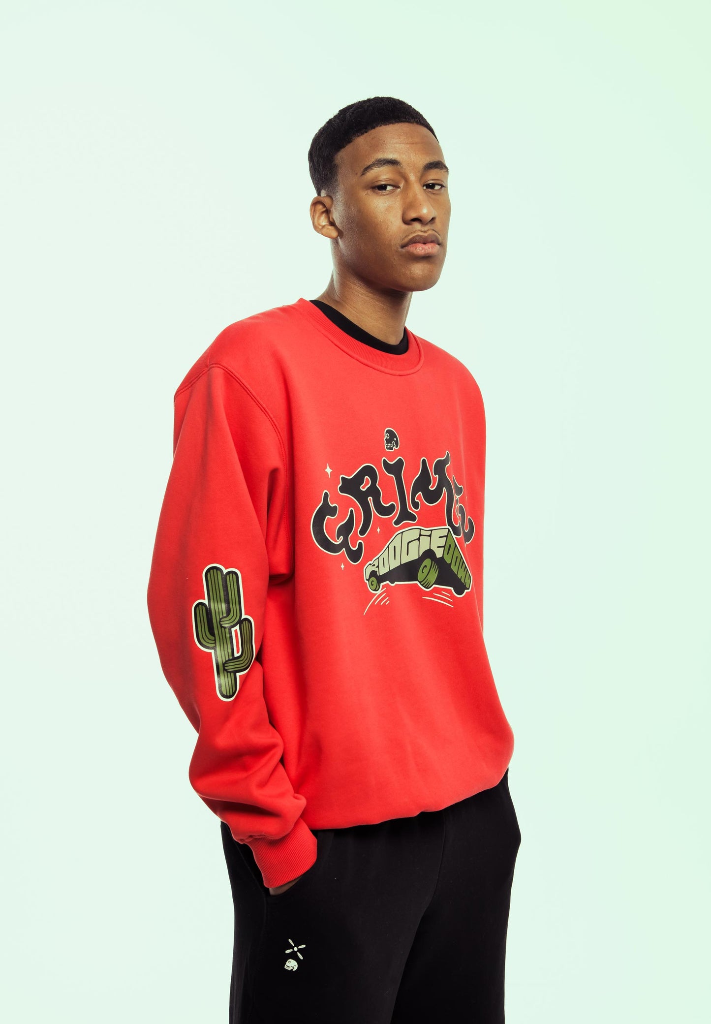 CAUSING PANIC THE CHARLESTON BLVD VINTAGE CREWNECK RED