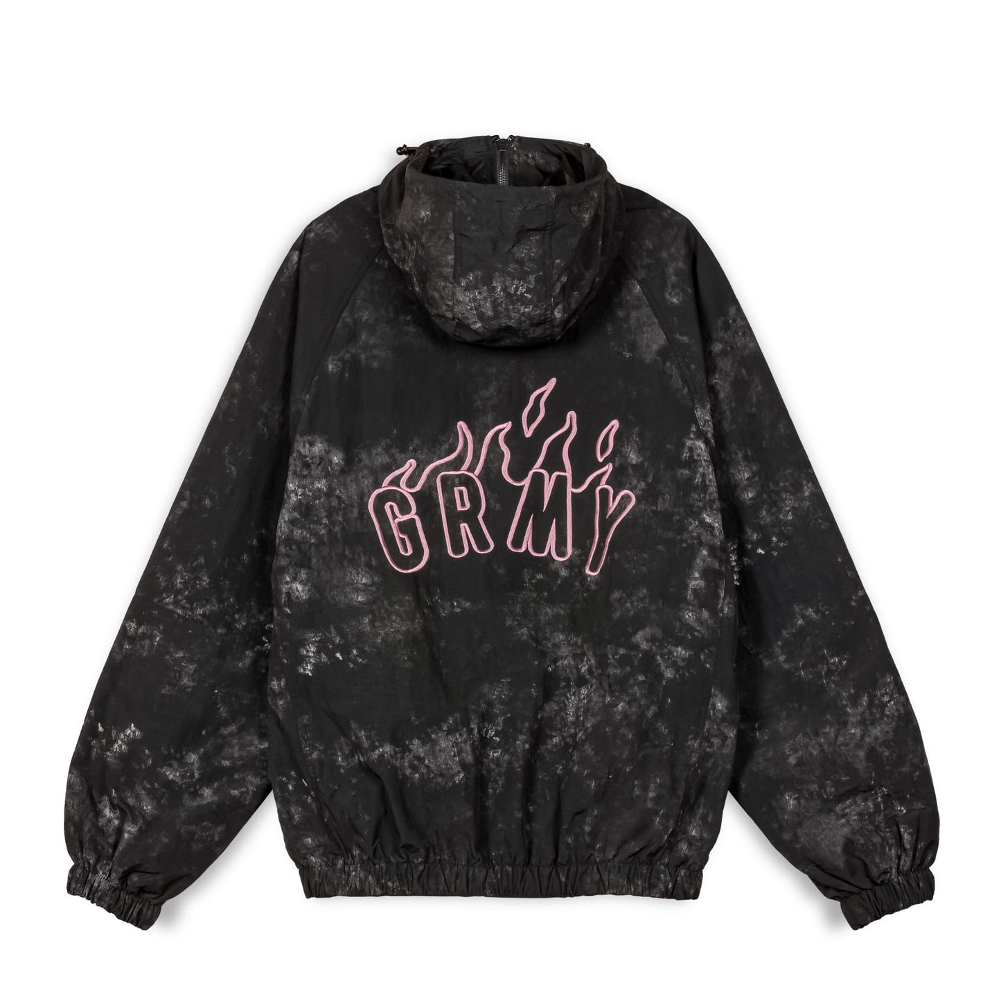 MELTED STONE TIE AND DYE VINTAGE TRACK JACKET BLACK