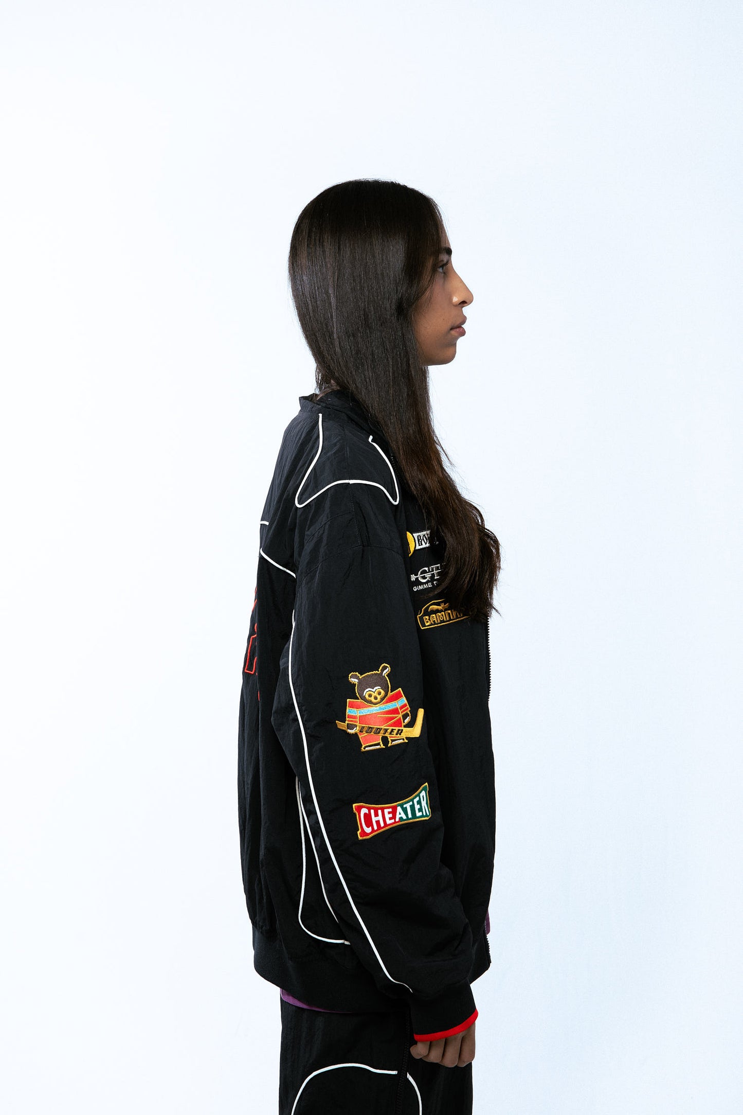 THE LOWER DEPTHS TRACK JACKET BLACK