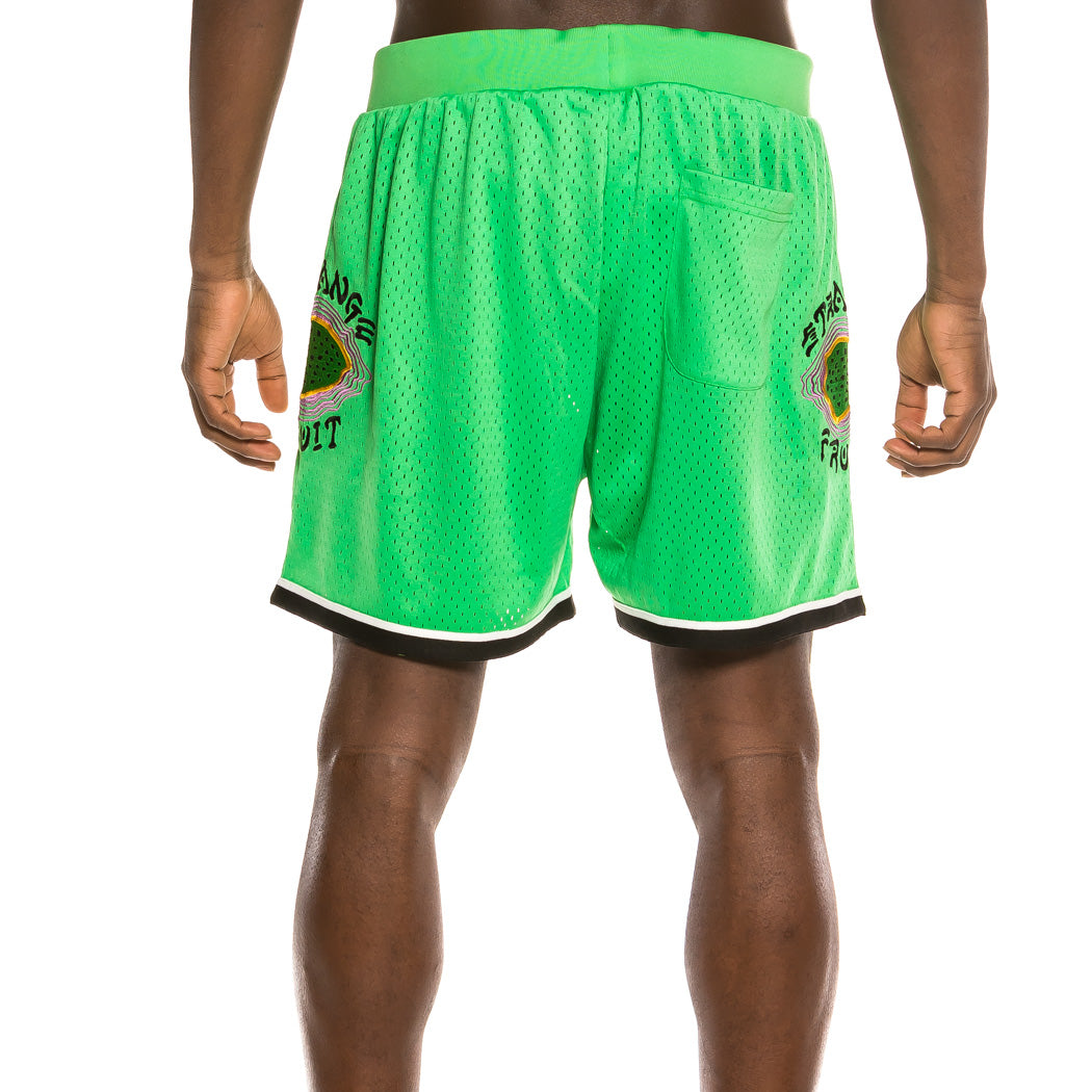 GRIMEY STRANGE FRUIT MESH SHORTS GREEN
