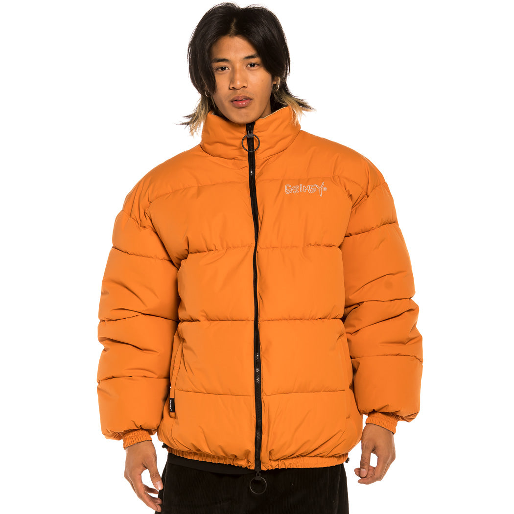 GRIMEY GRIMEY GEM CUTTING REVERSIBLE PUFFY JACKET BRICK