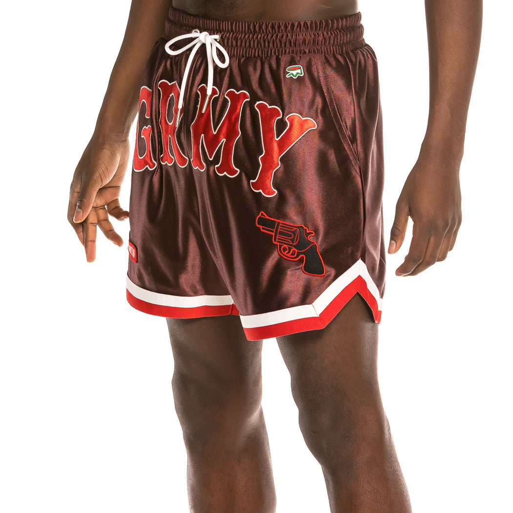 GRIMEY THE LOOT RUNNING SHORTS BROWN