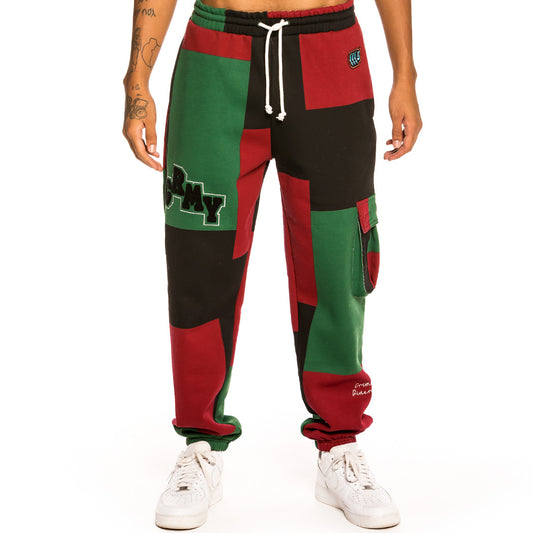 GRIMEY SINGGANG JUNCTION ALL OVER PRINT SWEATPANTS RED