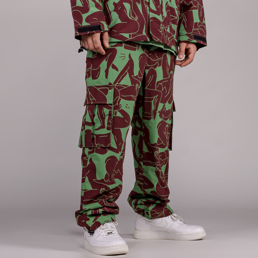 GRIMEY LUST MANTRA TRACK PANTS GREEN