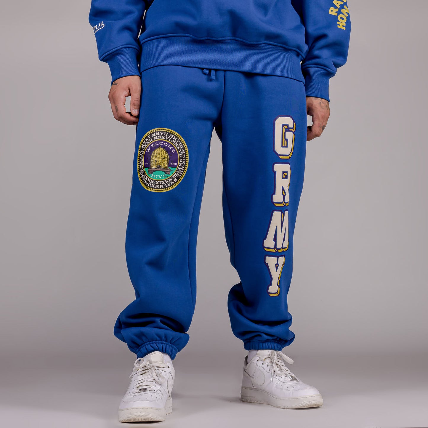 GRIMEY HIVE HEAVYWEIGHT SWEATPANTS BLUE