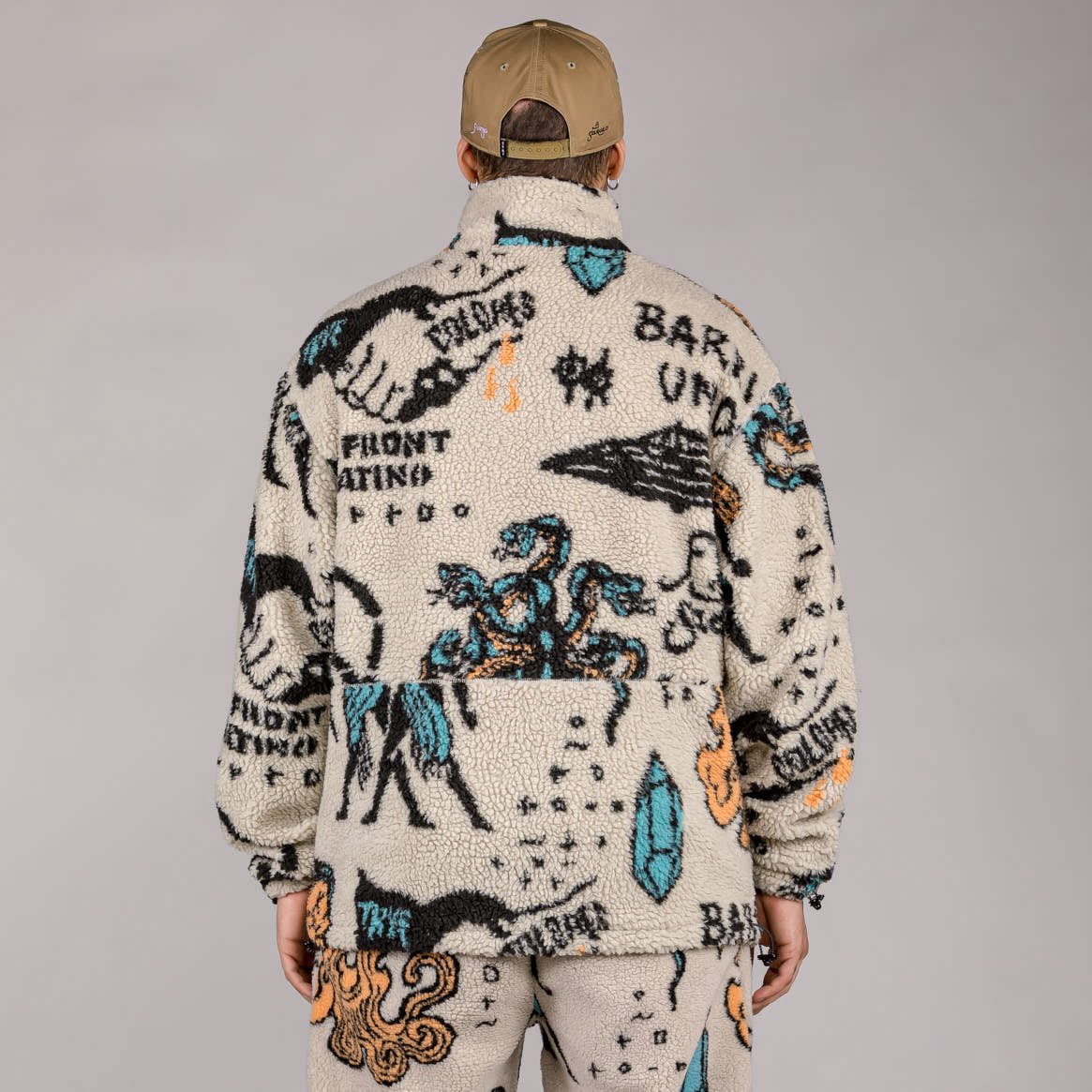 GRIMEY LOST BOYS SHERPA JACKET CREAM