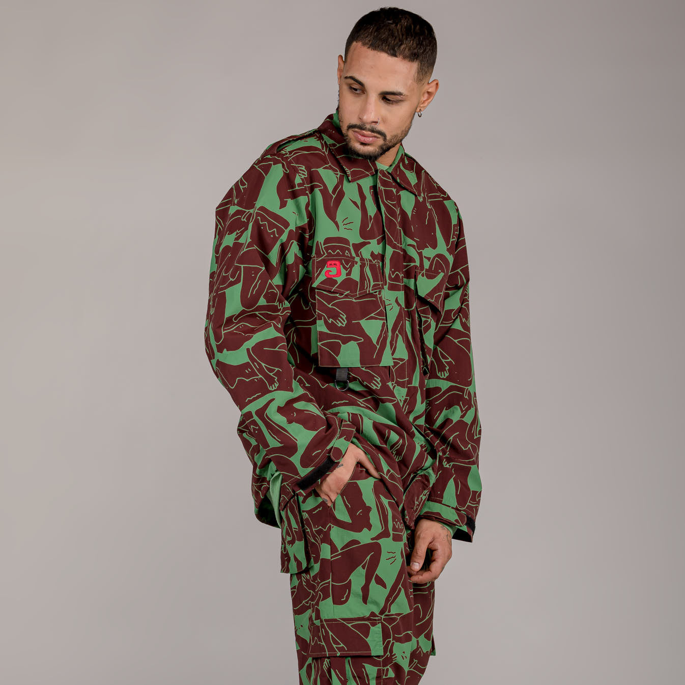 GRIMEY LUST MANTRA TRACK JACKET GREEN