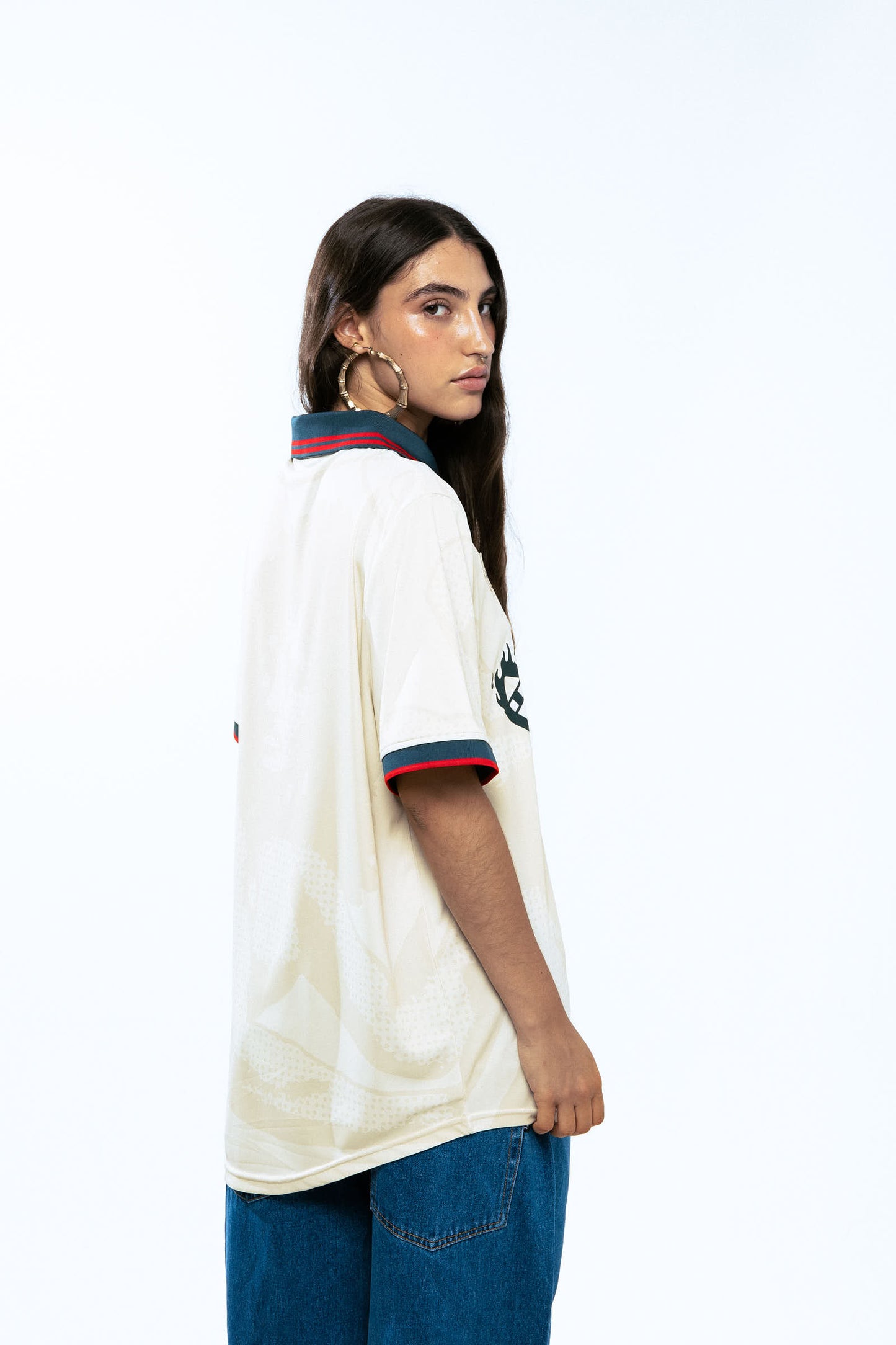 SAOIRSE SOCCER JERSEY OFF WHITE