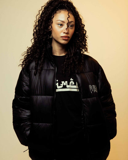 BACK AT YOU PUFFER JACKET BLACK