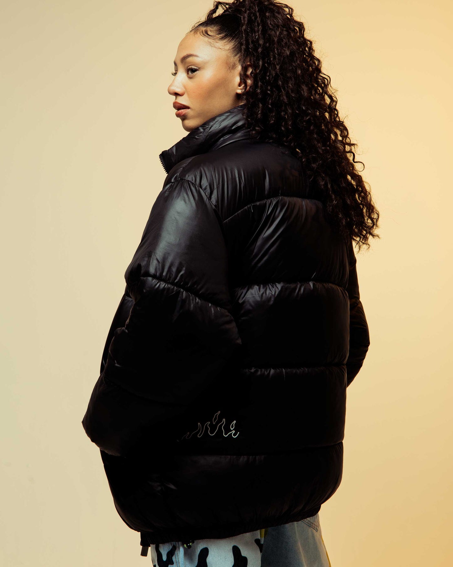 BACK AT YOU PUFFER JACKET BLACK