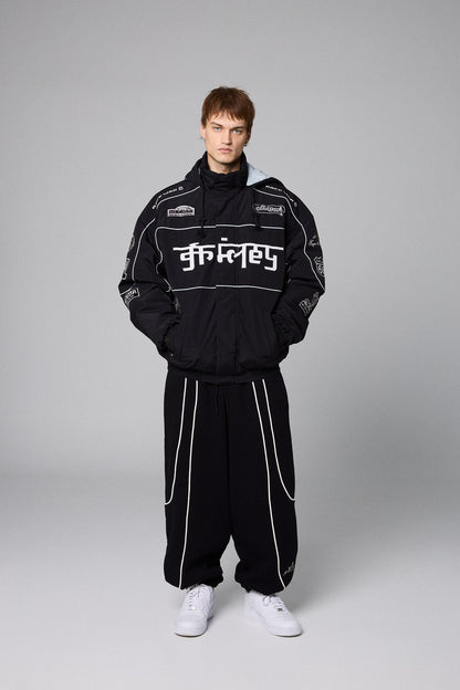 RACE WAR PULL OVER JACKET BLACK