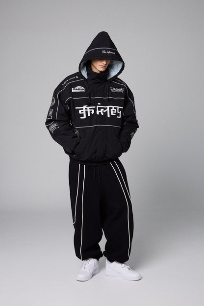 RACE WAR PULL OVER JACKET BLACK