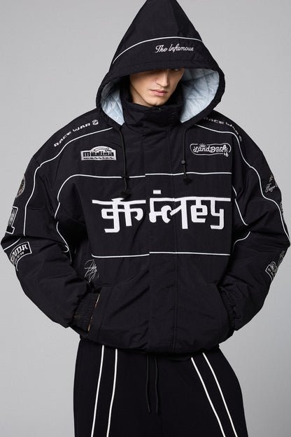 RACE WAR PULL OVER JACKET BLACK