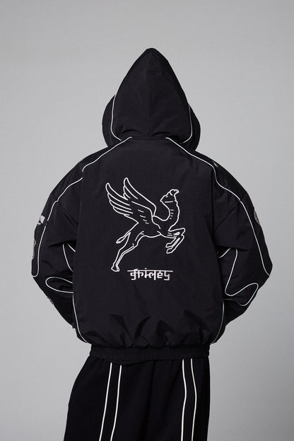 RACE WAR PULL OVER JACKET BLACK