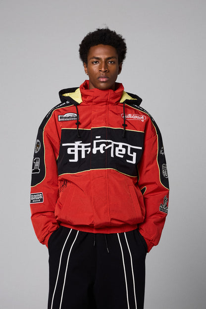 RACE WAR PULL OVER JACKET RED