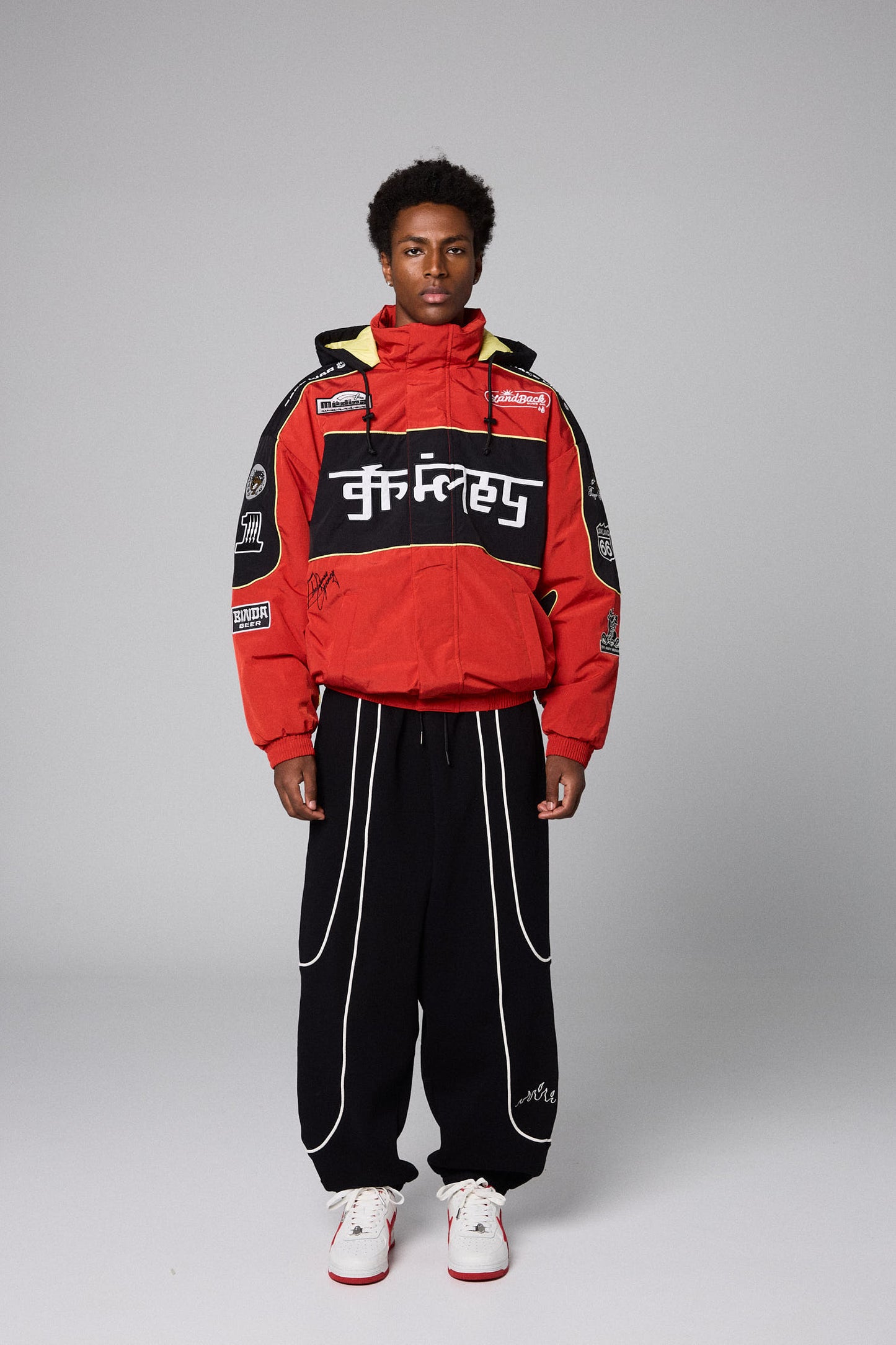 RACE WAR PULL OVER JACKET RED