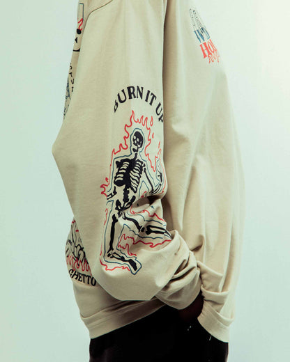 BACK AT YOU LONG SLEEVE TEE CREAM