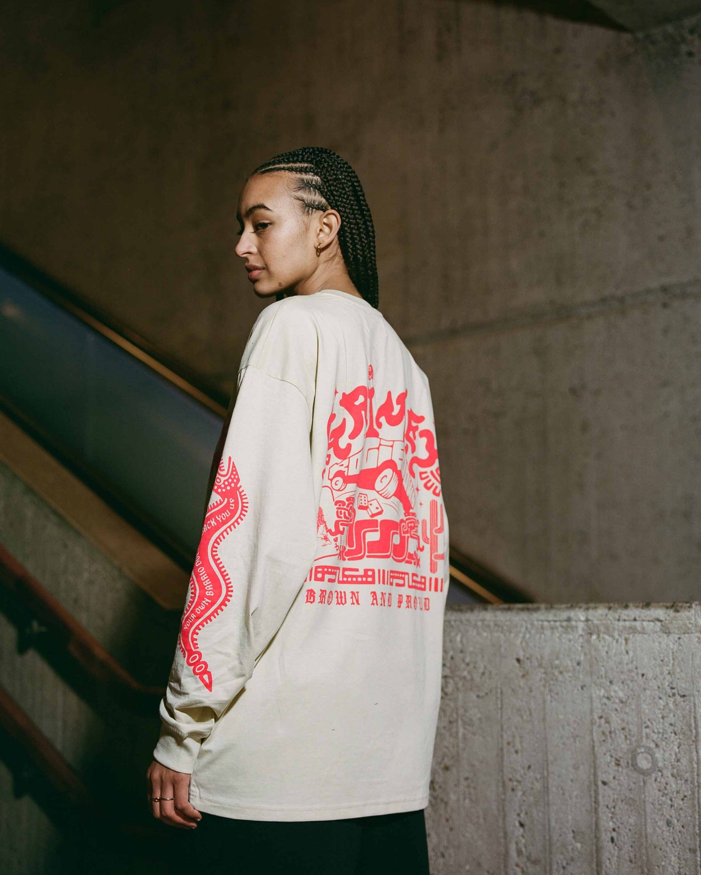 CAUSING PANIC LONG SLEEVE TEE CREAM