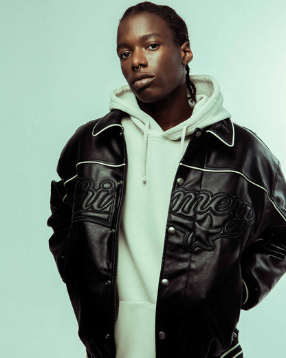 MADRID PU LEATHER JACKET BLACK