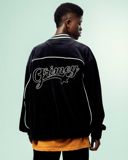 MADRID VELVET TRACK JACKET BLACK