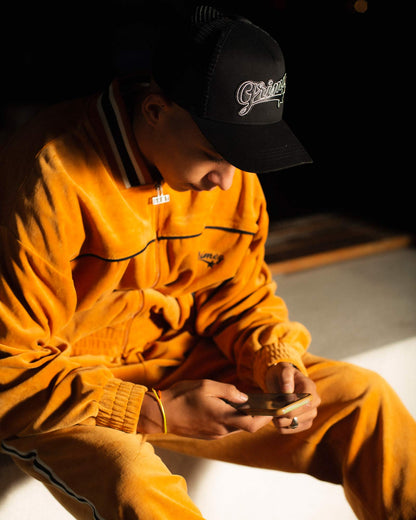 MADRID VELVET TRACK JACKET ORANGE