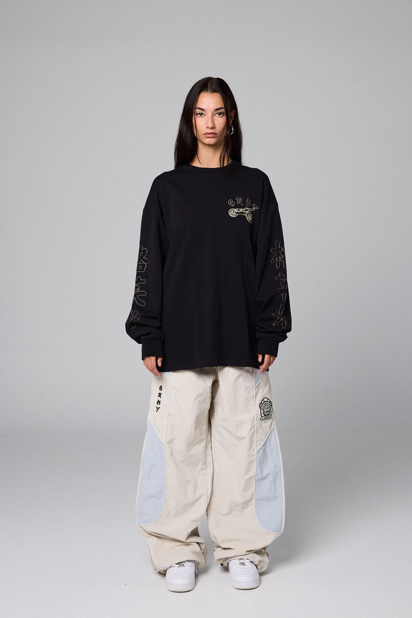 SAMPANS LONG SLEEVE TEE BLACK