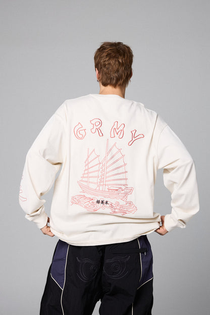 SAMPANS LORDS LONG SLEEVE TEE OFF WHITE