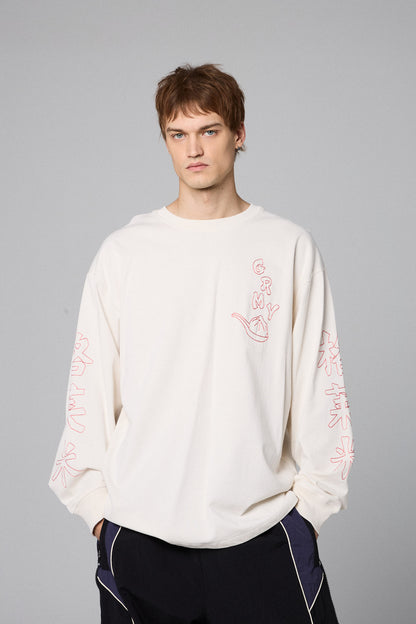 SAMPANS LORDS LONG SLEEVE TEE OFF WHITE