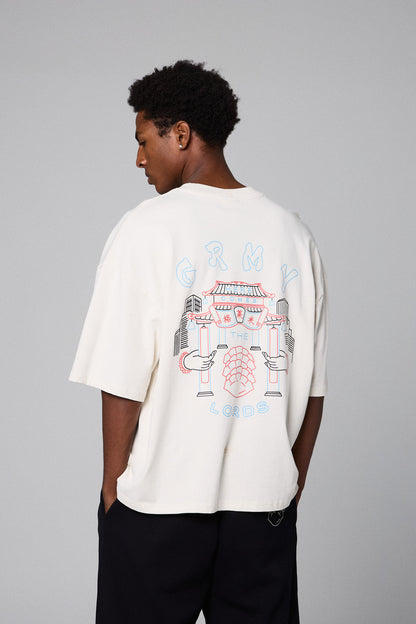 SAMPANS THE LORDS BOXY TEE OFF WHITE