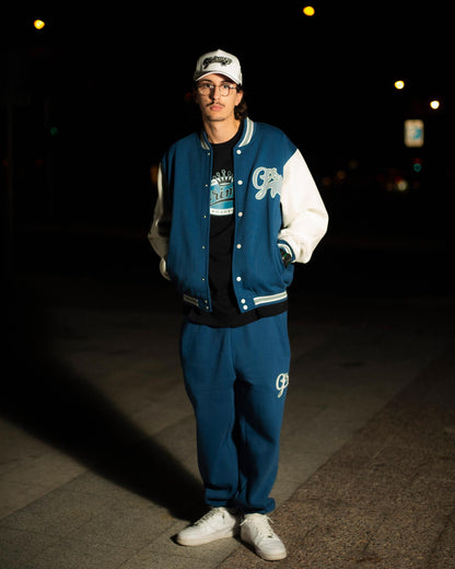 MADRID FLEECE BUTTON HEAVYWEIGHT SWEATSHIRT NAVY