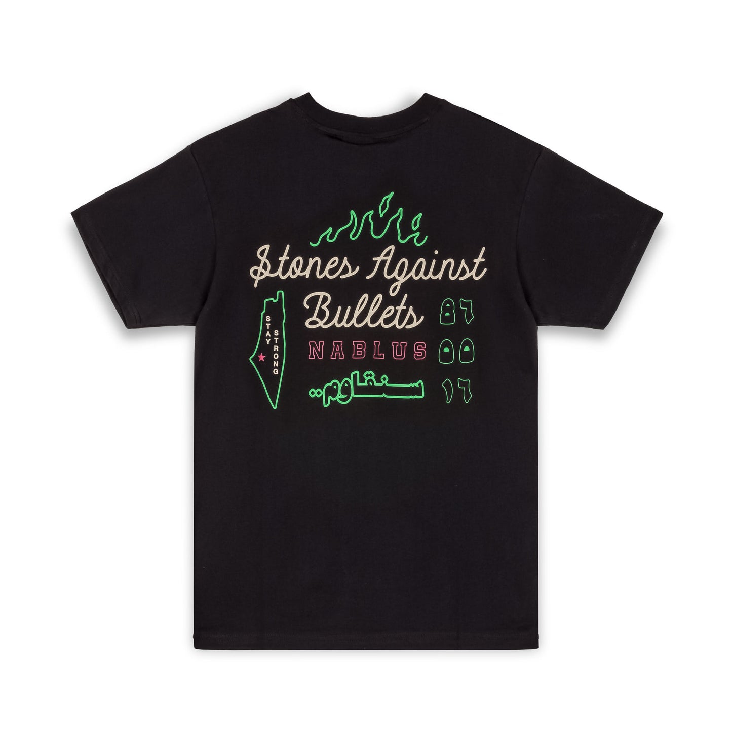 NABLUS STONES REGULAR TEE BLACK