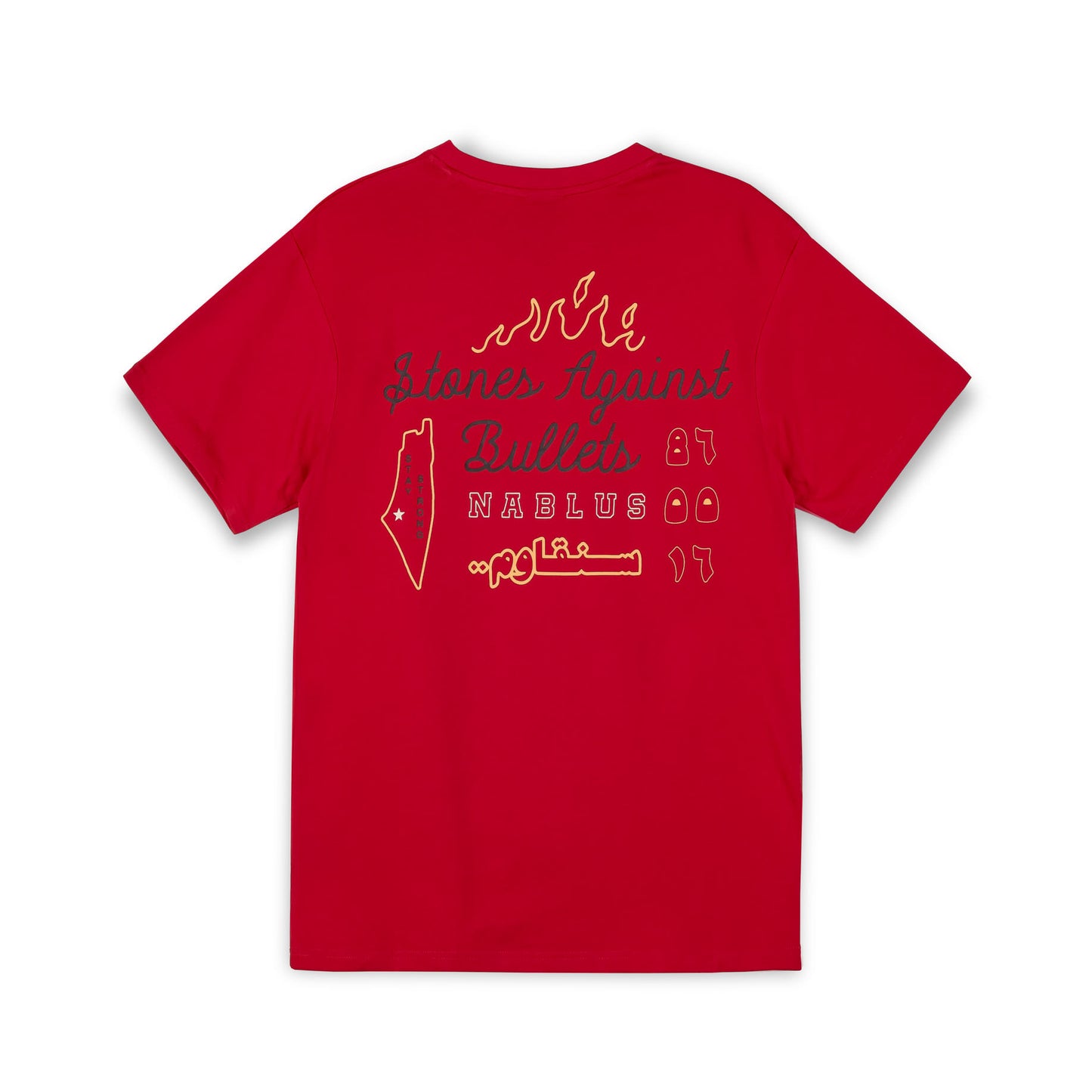 NABLUS STONES REGULAR TEE DARK RED