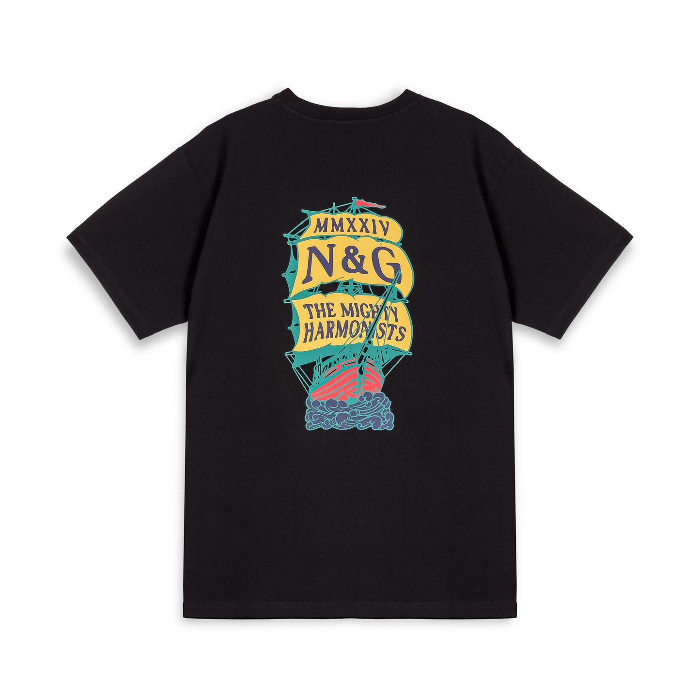 MIGHTY HARMONIST NAUTICA X GRMY REGULAR TEE BLACK