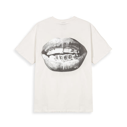 PEACE WITHIN THE GLITZY GRILLZ REGULAR TEE OFF WHITE