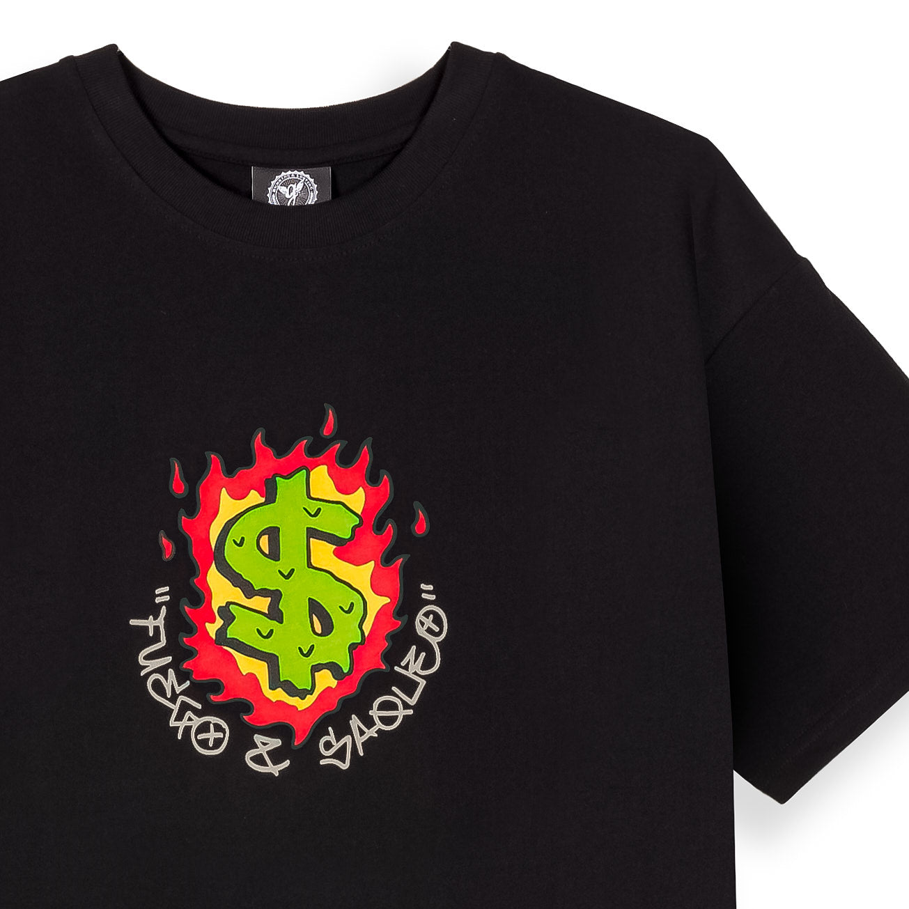 THE SHELTER BUCKS TO BURN REGULAR TEE BLACK