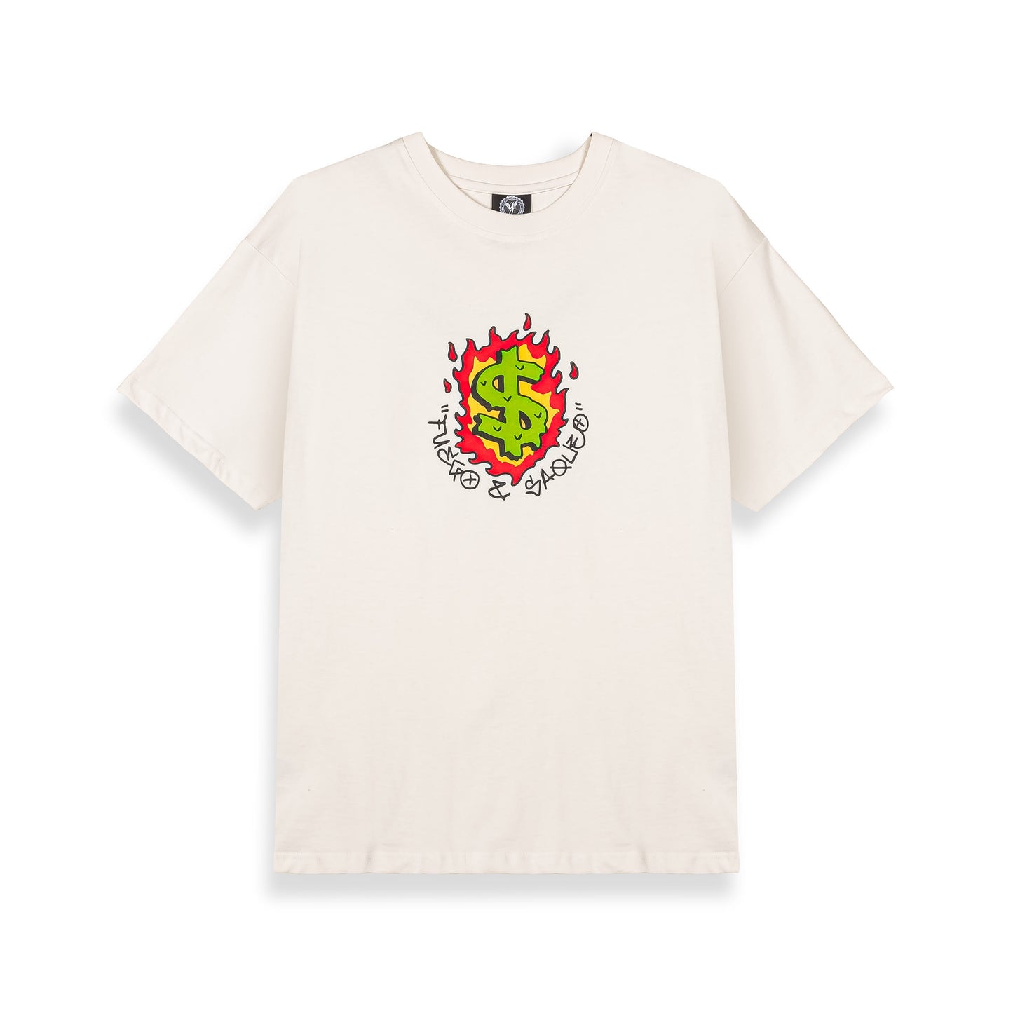 THE SHELTER BUCKS TO BURN REGULAR TEE OFF WHITE