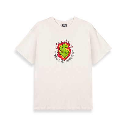 THE SHELTER BUCKS TO BURN REGULAR TEE OFF WHITE