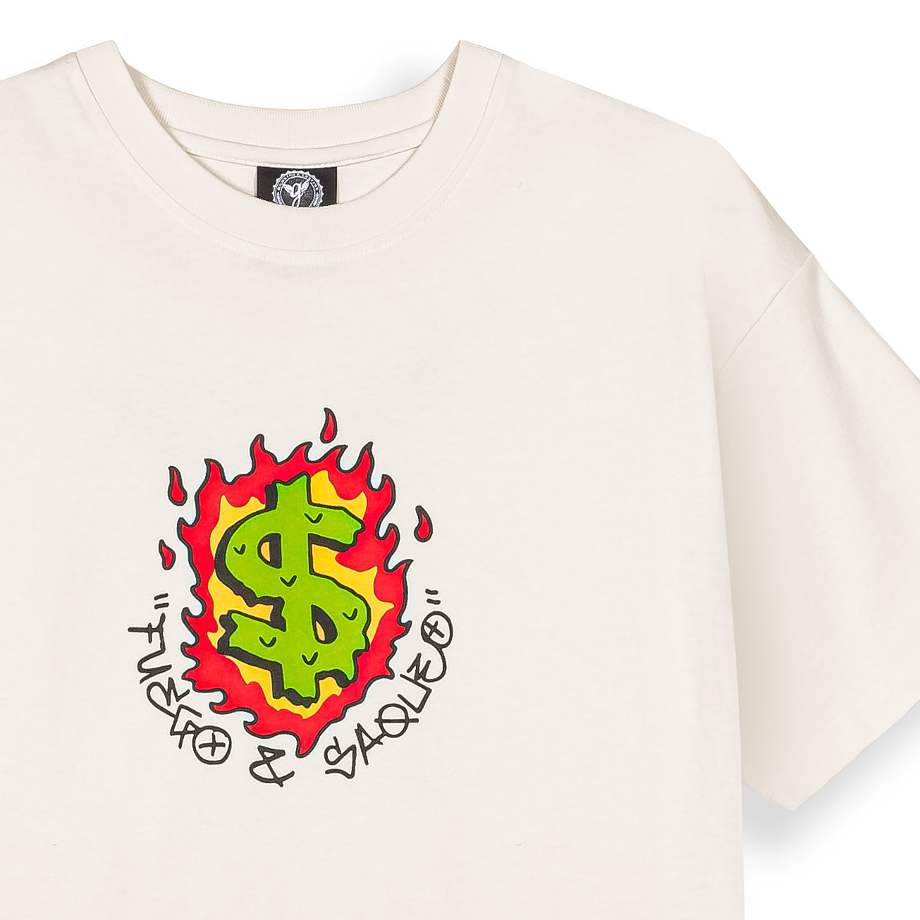 THE SHELTER BUCKS TO BURN REGULAR TEE OFF WHITE