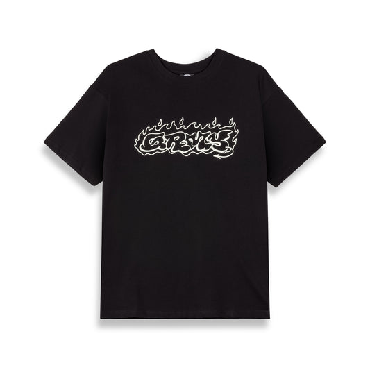 THE SHELTER THROW UP REGULAR TEE BLACK