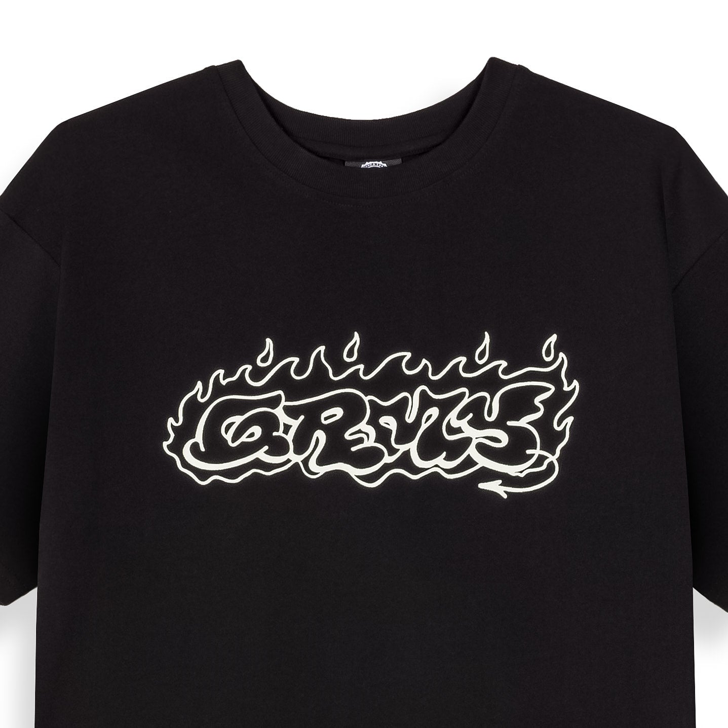 THE SHELTER THROW UP REGULAR TEE BLACK