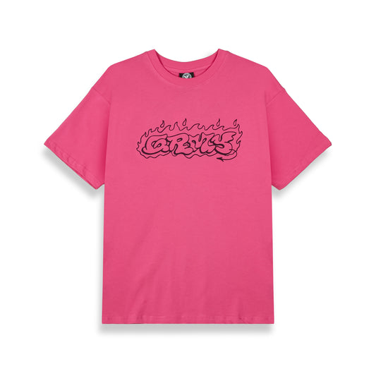THE SHELTER THROW UP REGULAR TEE FUCSHIA