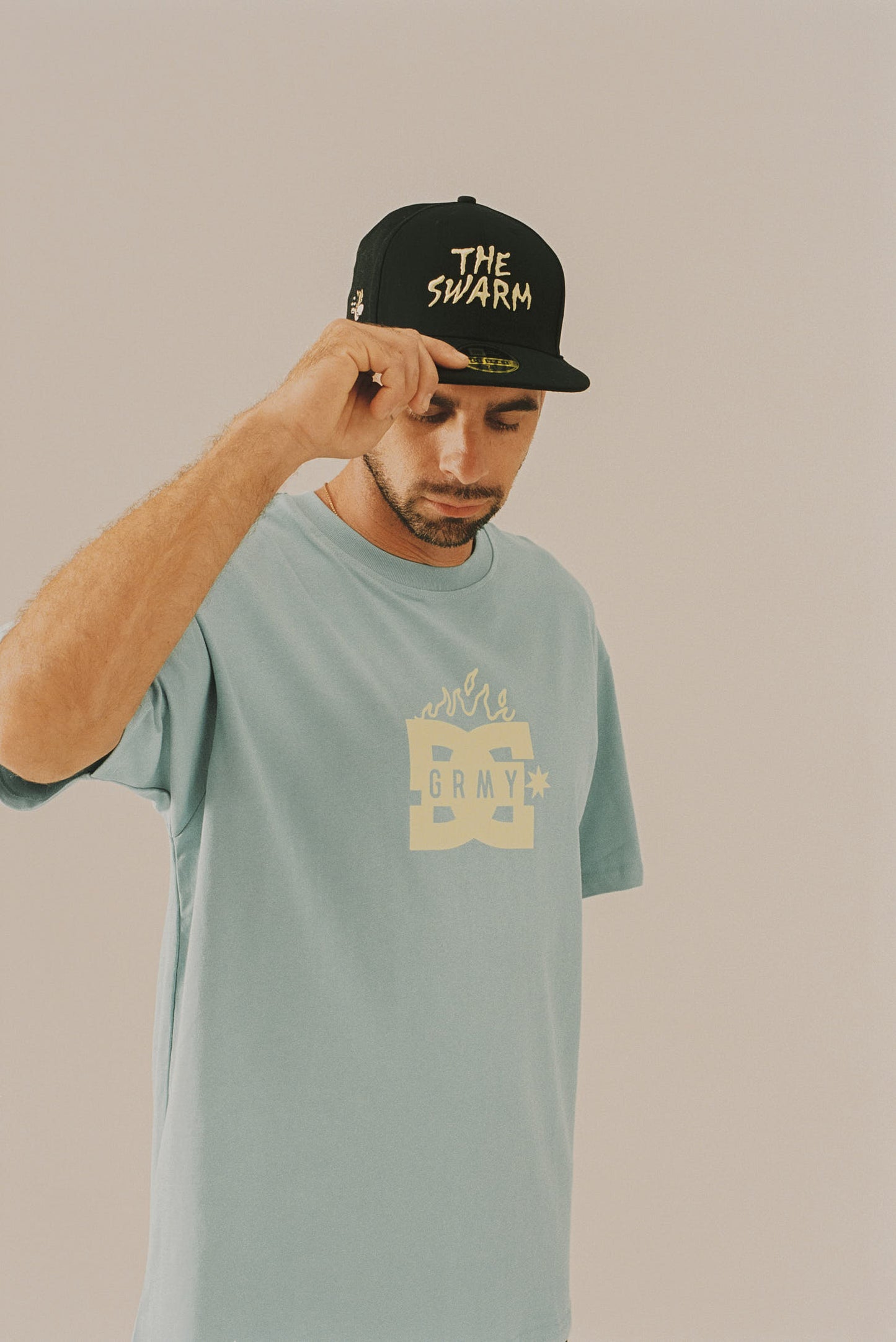 THE SWARM DC SHOES X GRIMEY REGULAR TEE BLUE